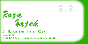 roza hajek business card