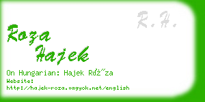 roza hajek business card